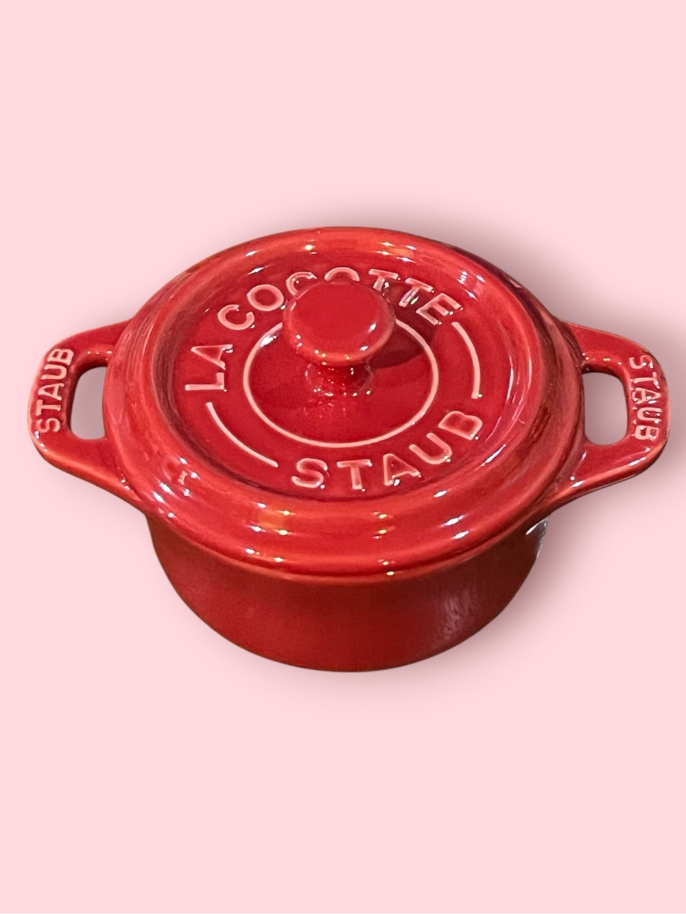 Staub Stoneware Mini Ceramic La Cocotte (Cherry Red)
